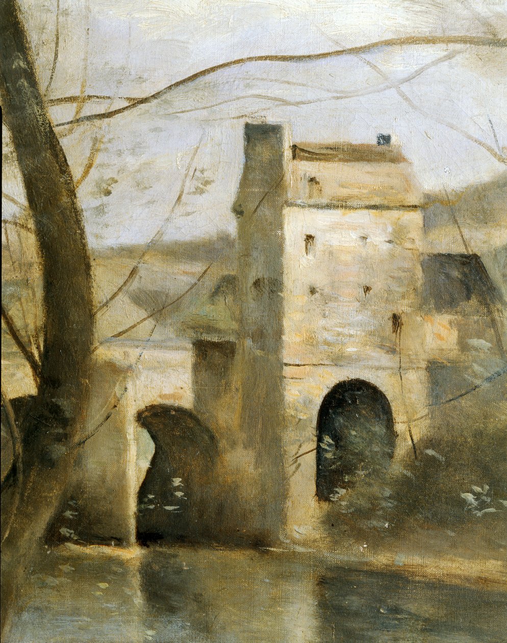 Broen ved Mantes i Frankrig ... af Jean Baptiste Camille Corot