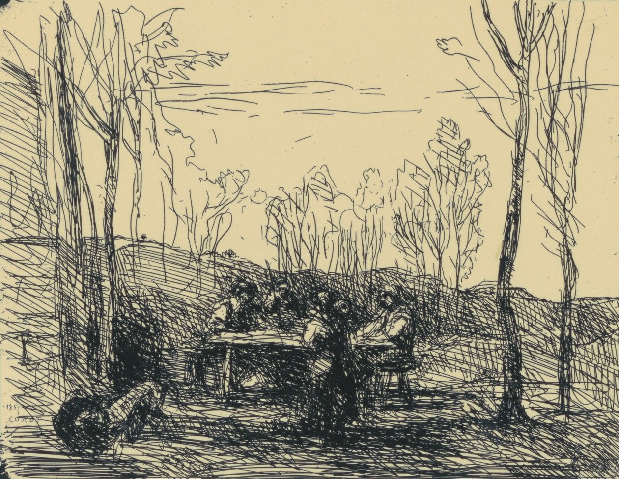 Un Déjeuner Dans La Clairière af Jean Baptiste Camille Corot