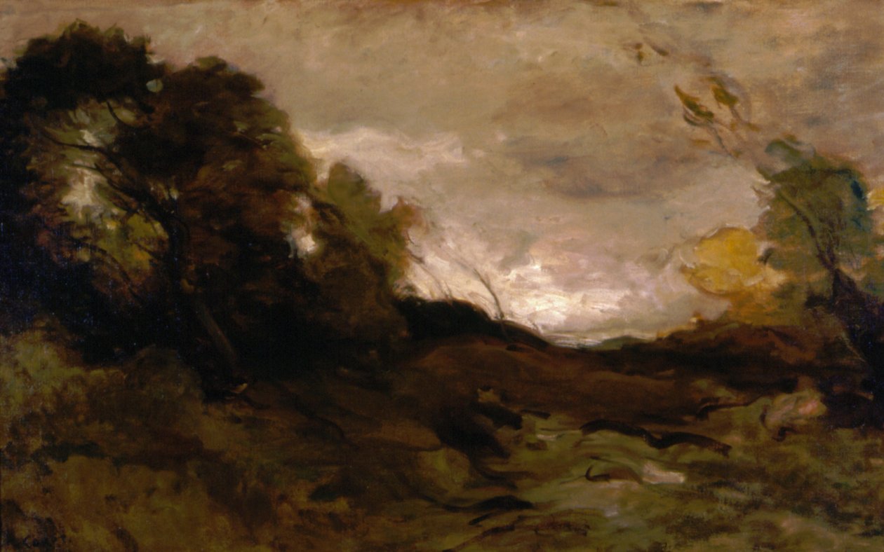 Lonely Valley af Jean Baptiste Camille Corot