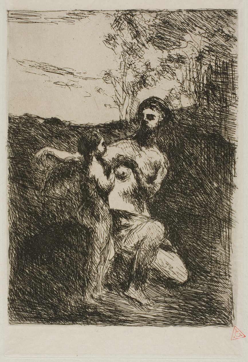 Venus klipper Amors vinger, første plade af Jean Baptiste Camille Corot