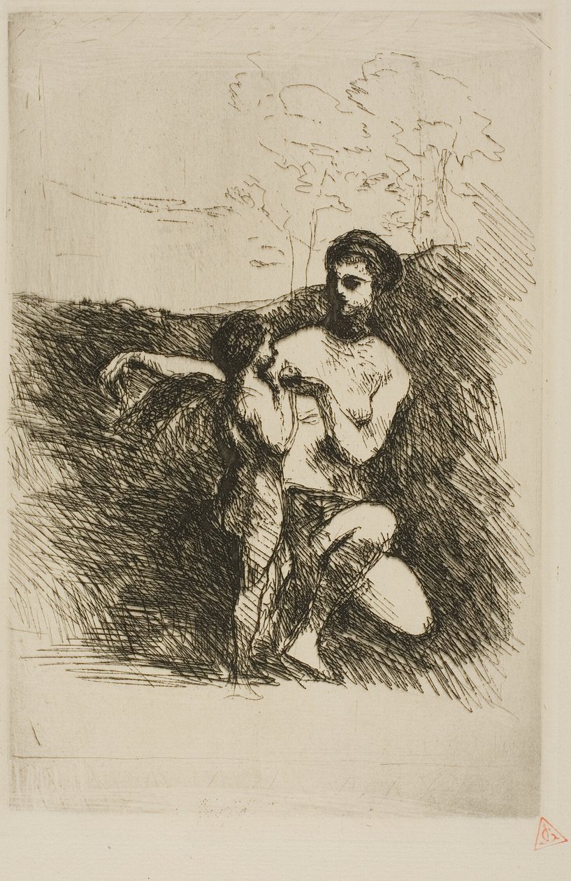 Venus klipper Amors vinger, anden plade af Jean Baptiste Camille Corot