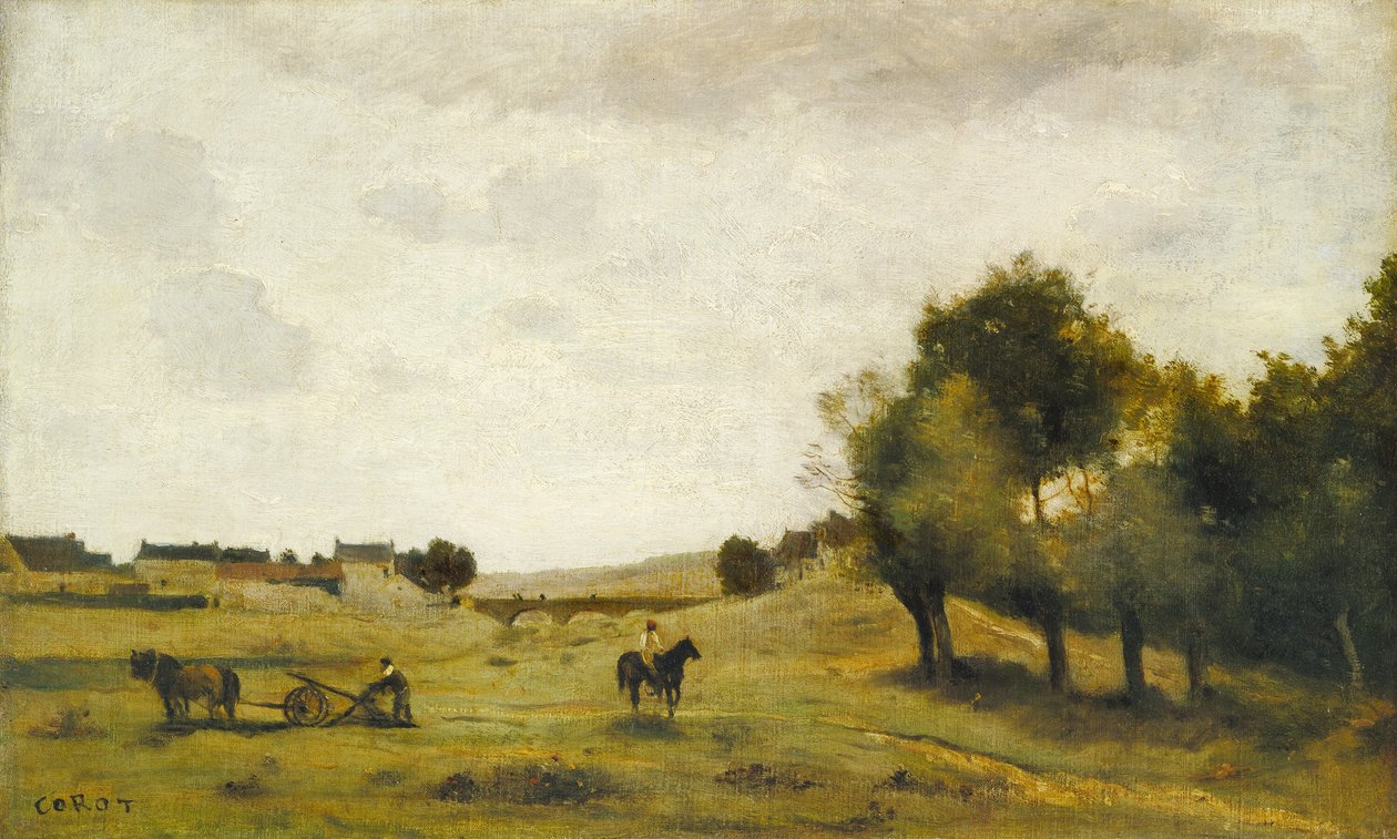 Udsigt nær Epernon af Jean Baptiste Camille Corot