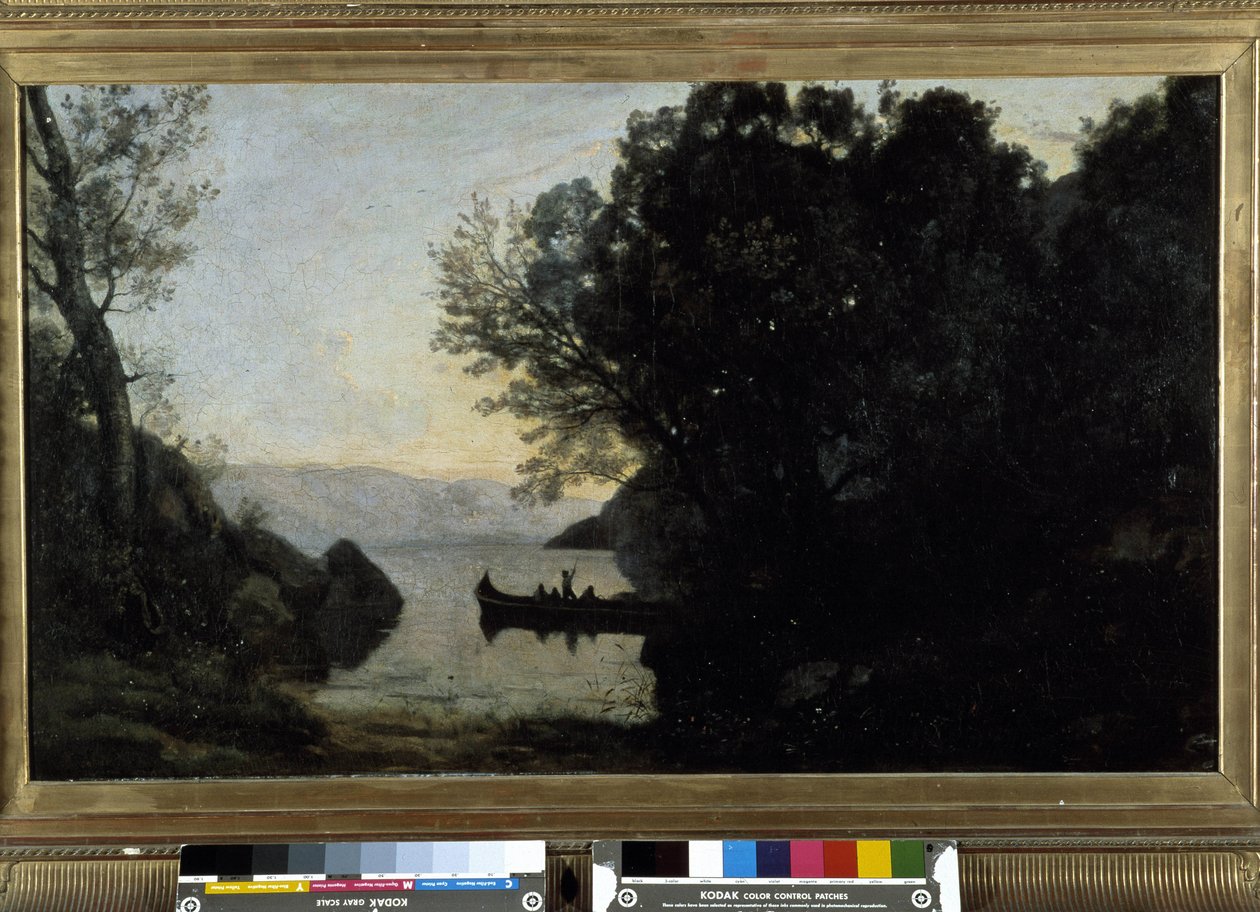 Udsigt taget fra Riva, italienske Tyrol af Jean Baptiste Camille Corot