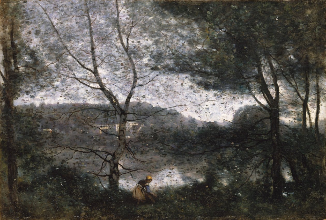 Byen Avray af Jean Baptiste Camille Corot