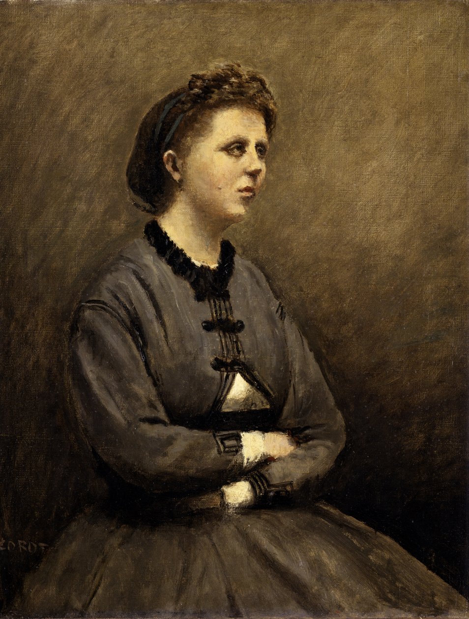 Kvinde i gråt af Jean Baptiste Camille Corot