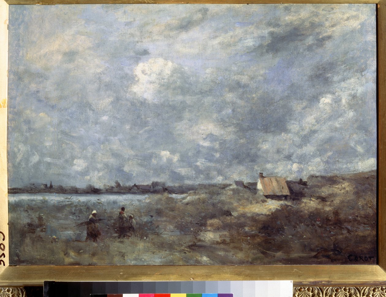 ""storm på havet i Pas de Calais"" (stormfuldt vejr. Pas de Calais) Maleri af Camille Corot (1796-1875) omkring 1870 Pouchkine Museum, Moskva af Jean Baptiste Camille Corot