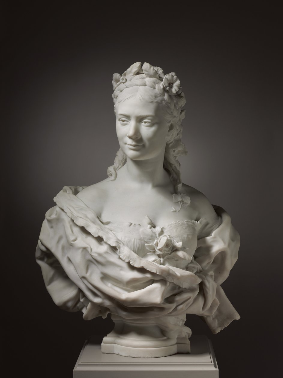 Bust of a Lady Danii af Jean Baptiste Carpeaux