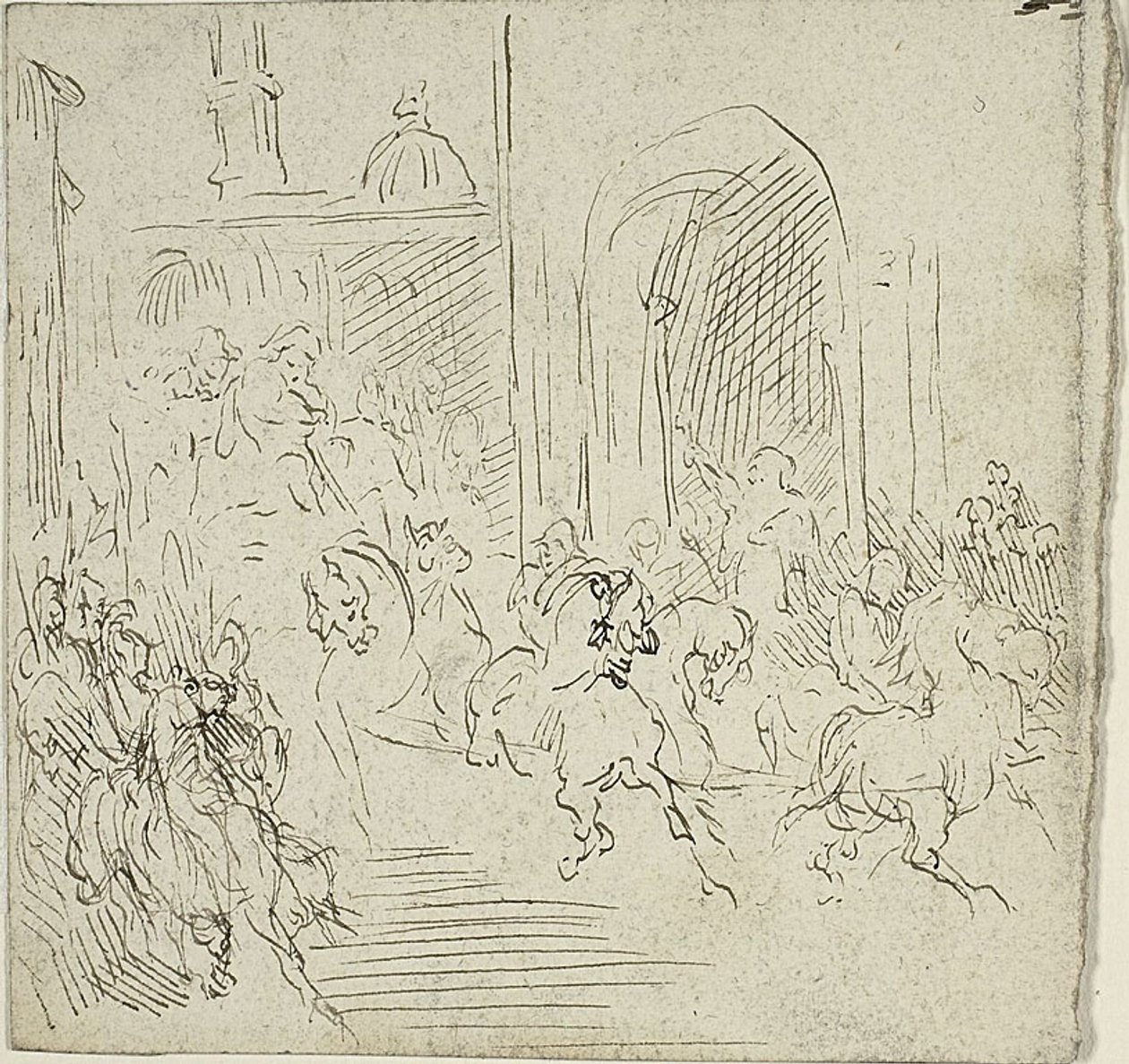 Ridescene i en by af Jean Baptiste Carpeaux