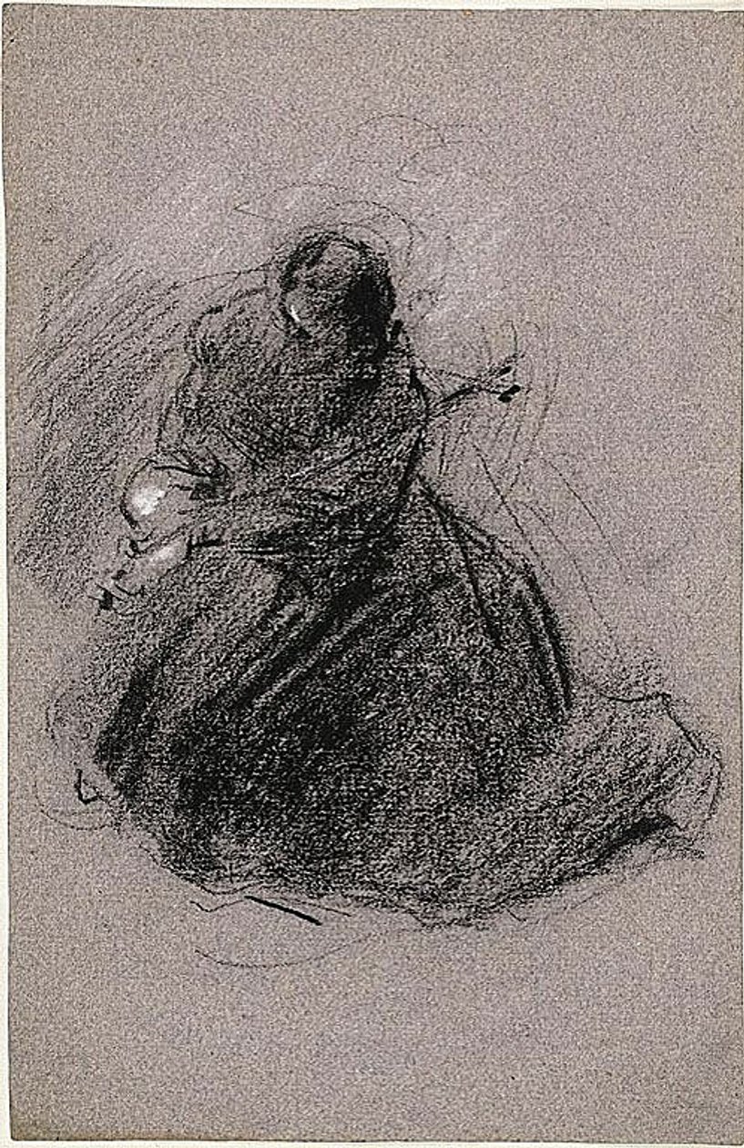 Sankt Frans (recto); To figurer (verso) af Jean Baptiste Carpeaux