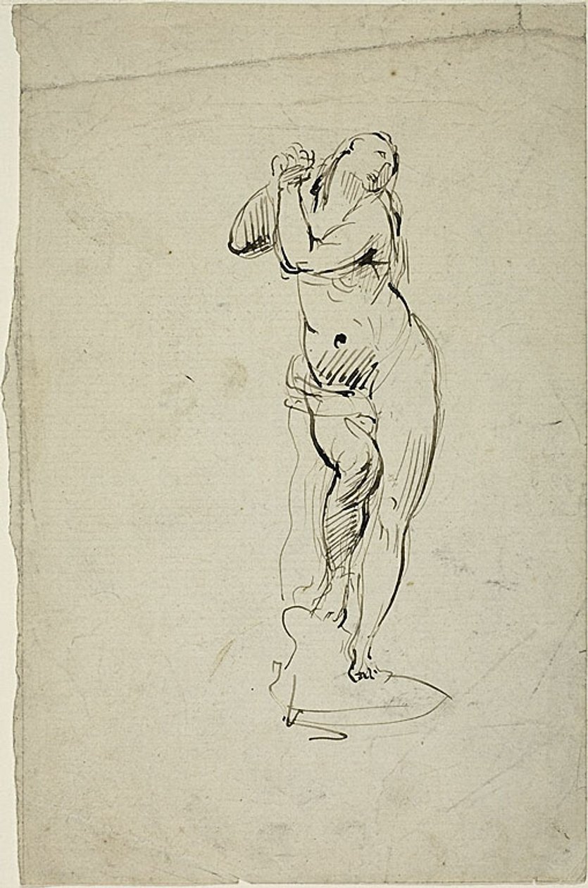 Stående kvinde med knyttede hænder af Jean Baptiste Carpeaux