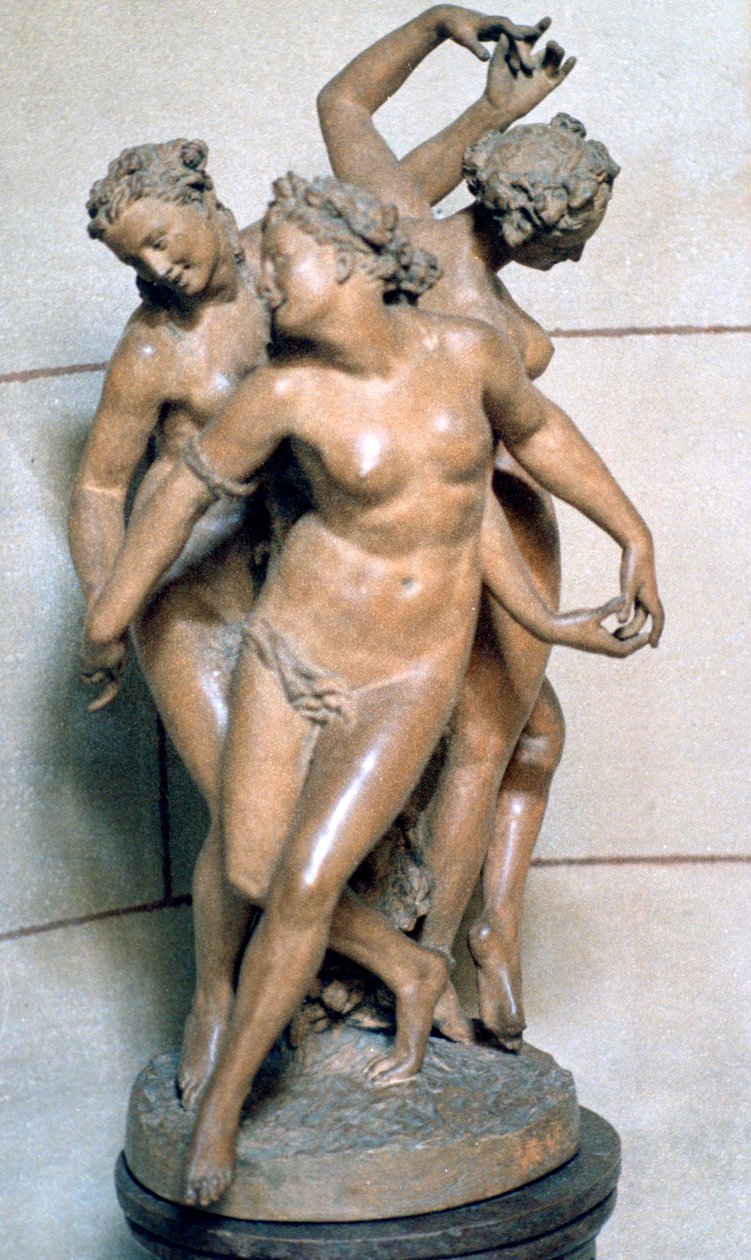 De tre nåder, c1847-1875 af Jean Baptiste Carpeaux