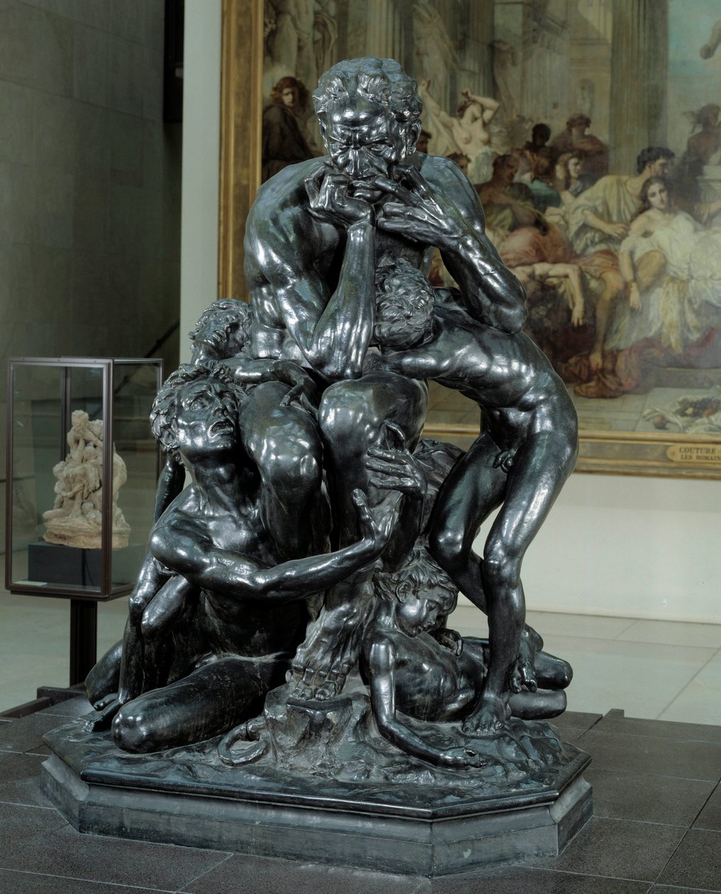 Ugolin-tyran i Pisa. Illustration af helvede i "Den guddommelige komedie"" af Dante. Bronzeskulptur af Jean Baptiste (Jean-Baptiste) Carpeaux (1827-1875) af Jean Baptiste Carpeaux