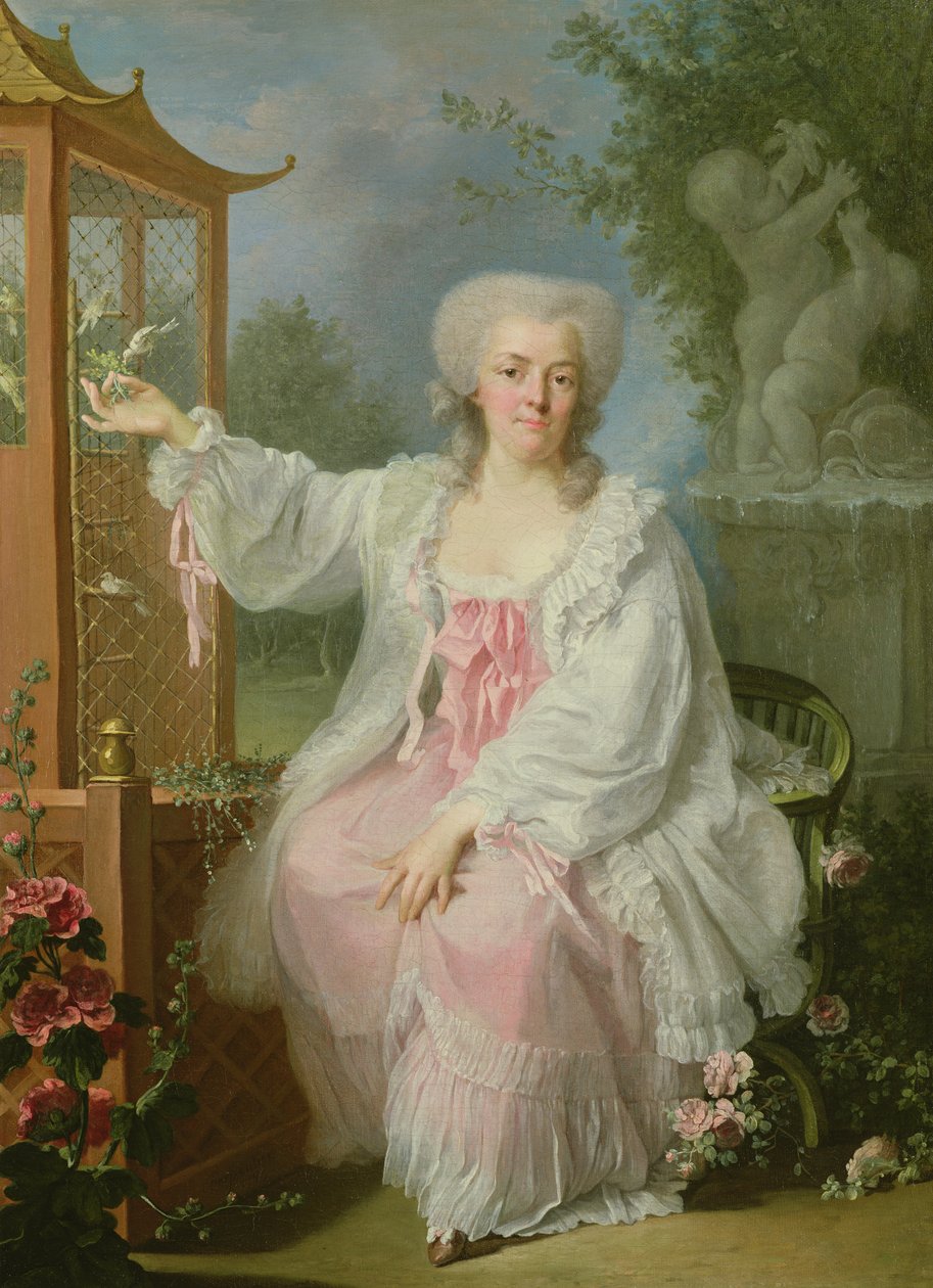 Portræt af en dame ved en pagode af Jean Baptiste Charpentier