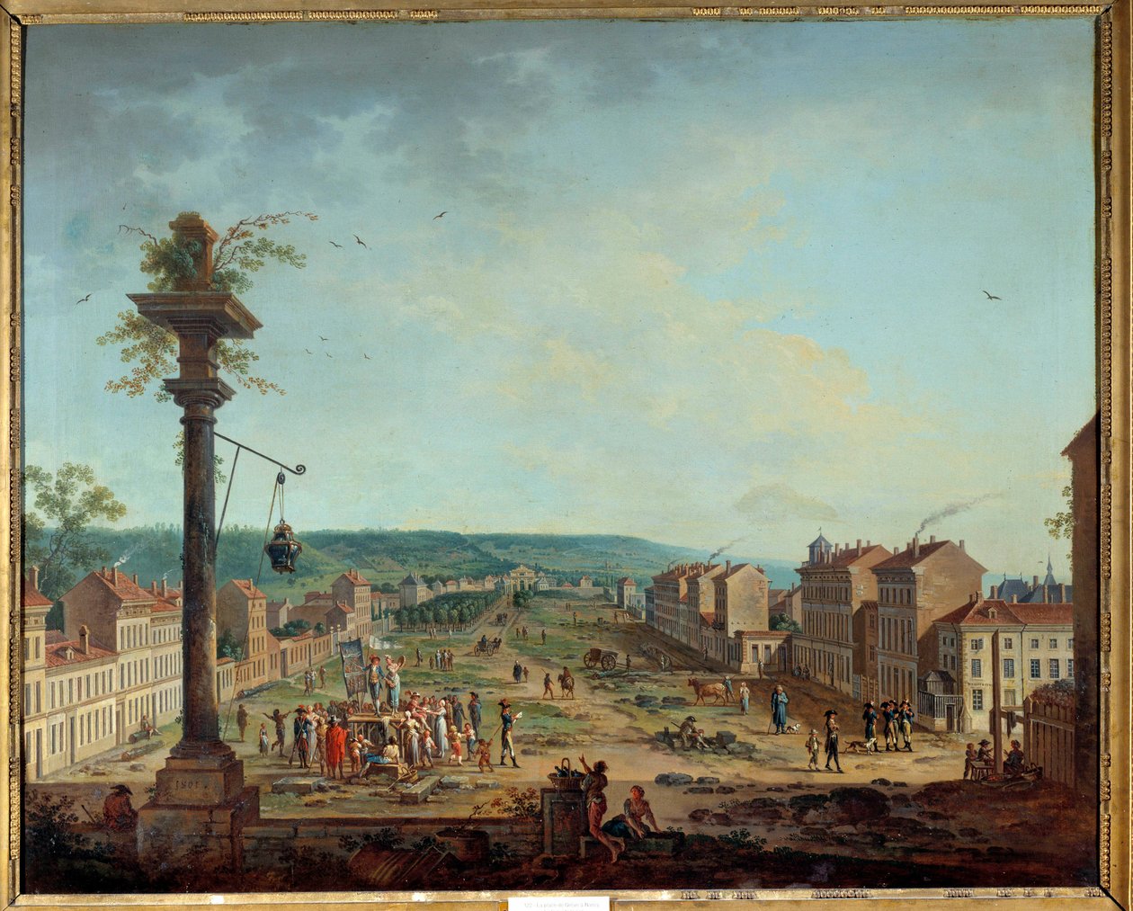 Greves plads i Nancy. Maleri af Jean Baptiste Claudot (1733-1805) af Jean Baptiste Claudot