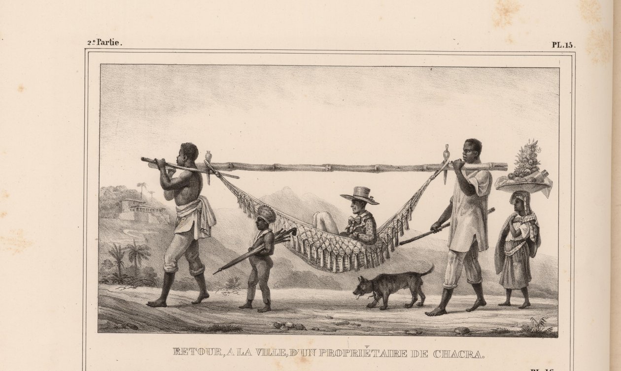 Vend tilbage til en chakraejers by, 1835. af Jean Baptiste Debret