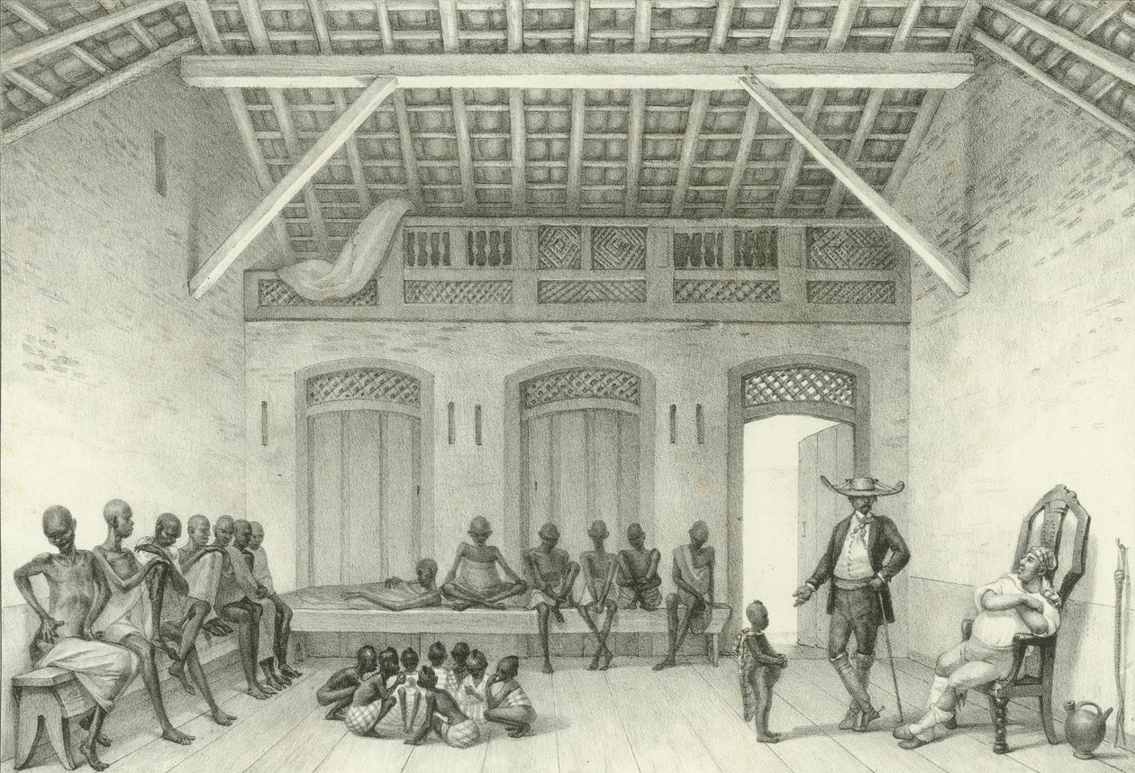 Shop for salg af slaver, 1835. af Jean Baptiste Debret
