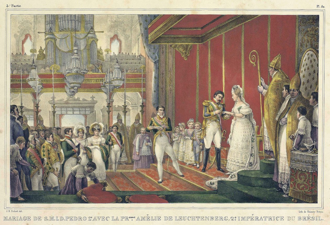Amelie af Leuchtenbergs ægteskab (Amelie de Leuchtenberg af Jean Baptiste Debret