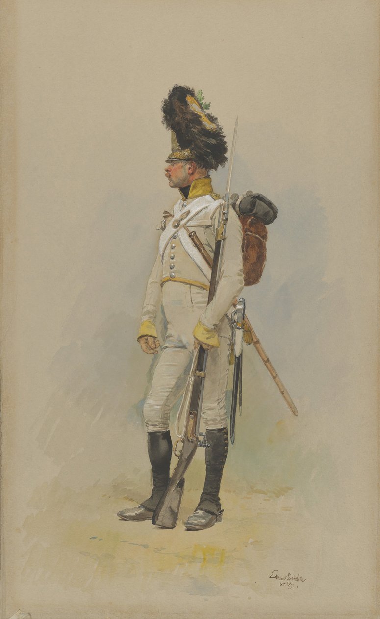 En stående grenader af den kommunale garde, 1891. af Jean Baptiste Edouard Detaille