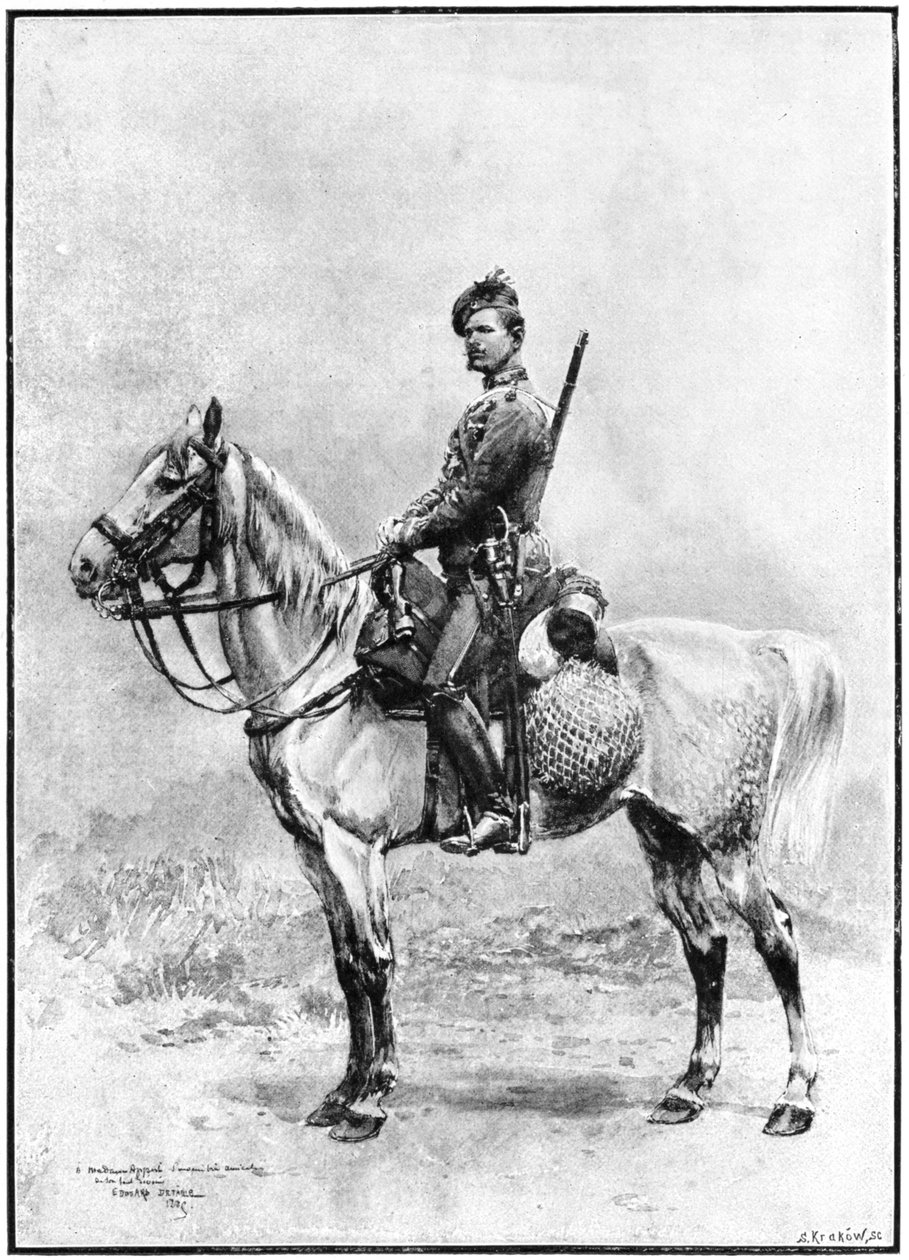 En chasseur af vagten, Rusland, 1892. af Jean Baptiste Edouard Detaille