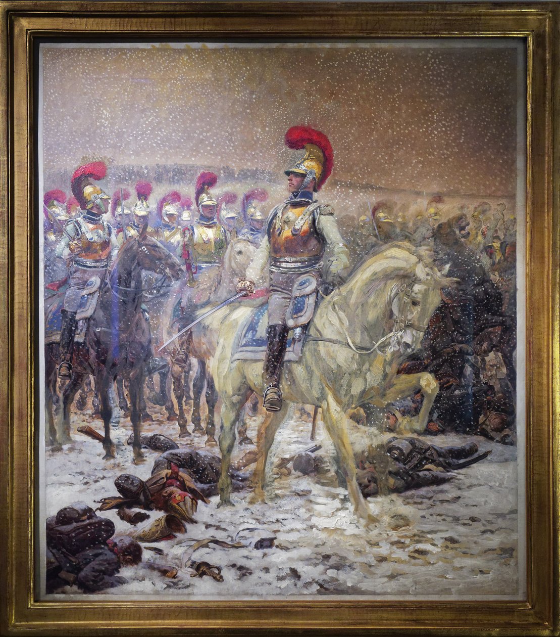 Før angrebet tog Carabineros slaget ved Winkowo (eller Taroutino, Rusland) af Jean Baptiste Edouard Detaille