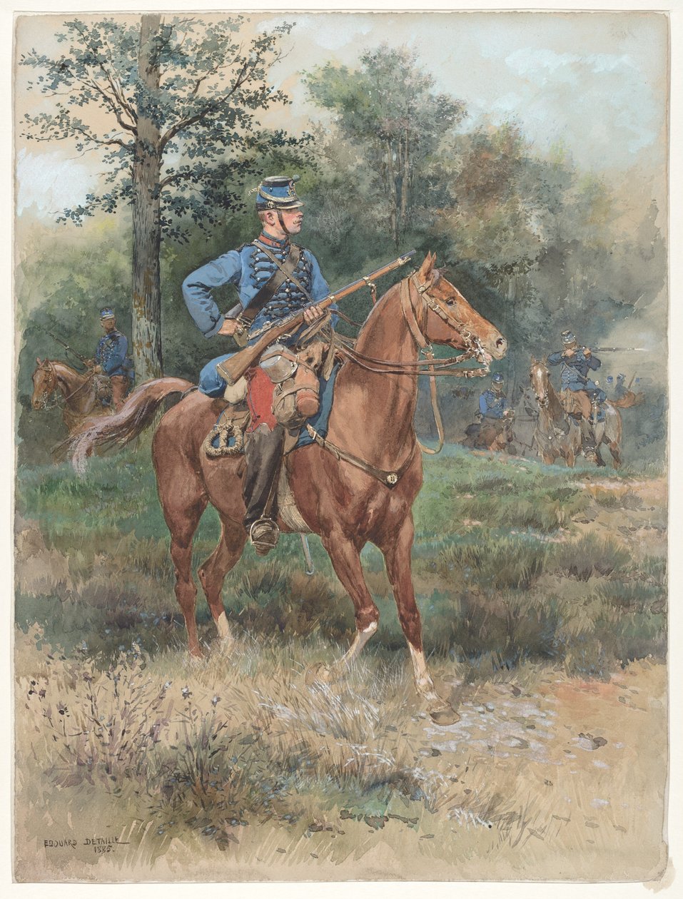 Jæger til hest af Jean Baptiste Edouard Detaille