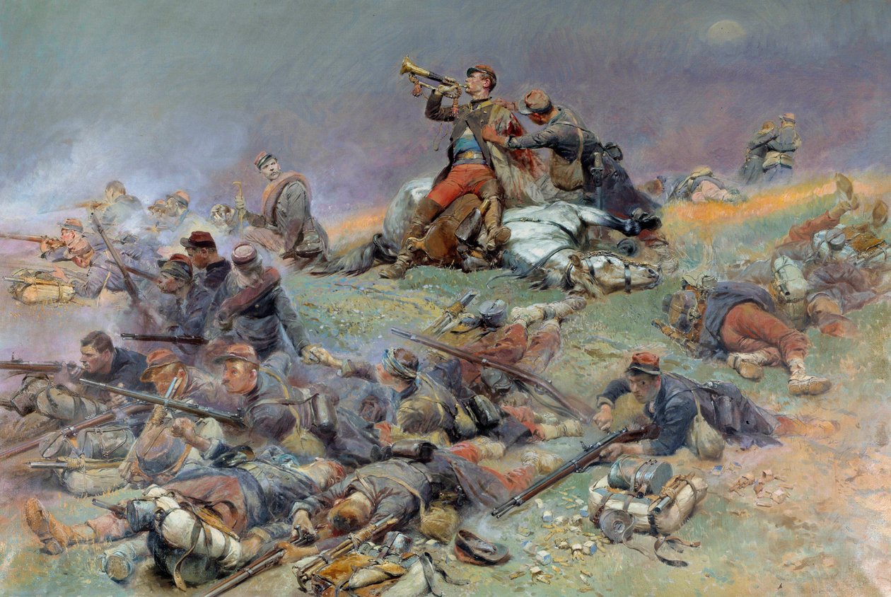 Kommandør Berbegiers død i slaget ved Saint-Privat (Saint Privat), den 18/08/1870 Maleri af Edouard Detaille (1848-1912) søn. 1,1x1,4 m Paris, musee de l