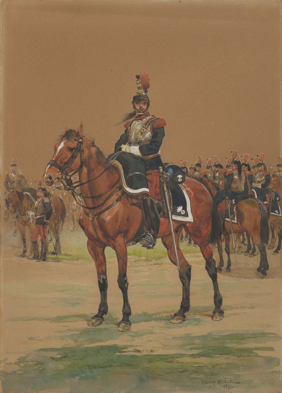 Fransk Cuirassier, 1872. af Jean Baptiste Edouard Detaille