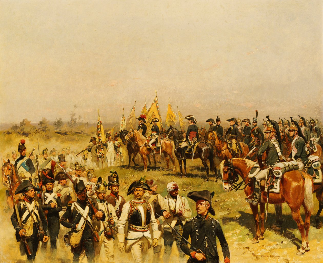 Napoleon kommanderer en udsigt over fangerne, 1883 af Jean Baptiste Edouard Detaille