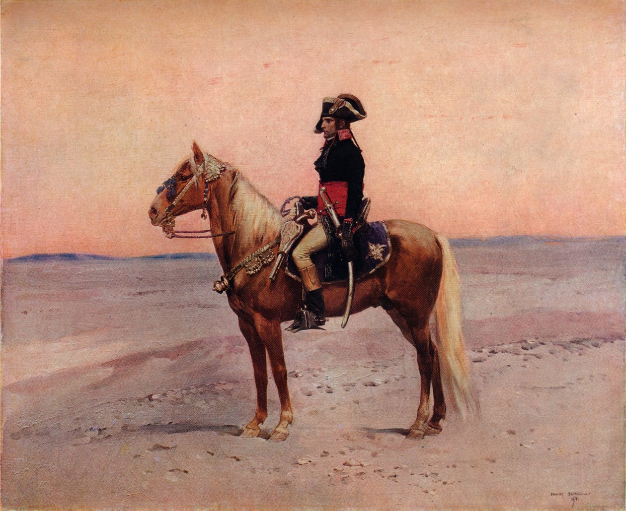 Napoleon i Egypten, c1800-tallet af Jean Baptiste Edouard Detaille