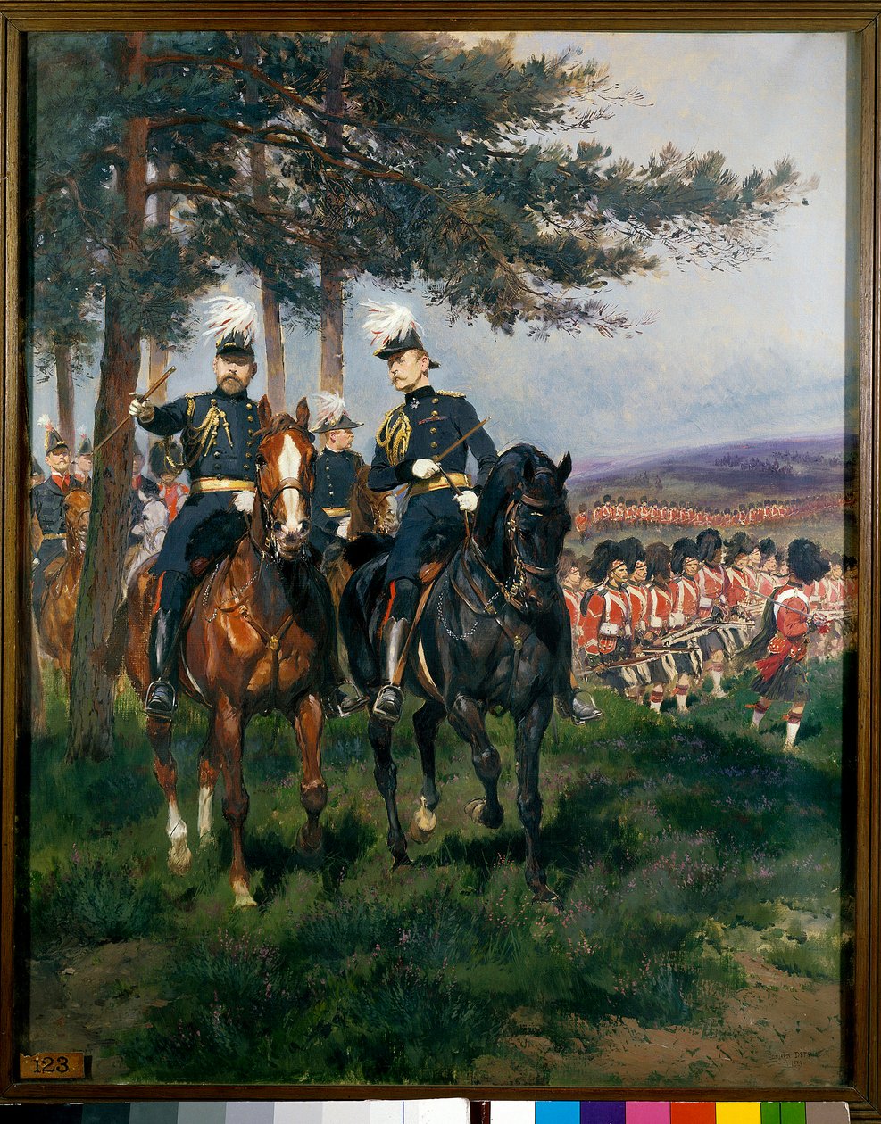 Prinsen af Wales og hertugen Arthur af Connaught ved Aldershot Watercolors manøvrer af Edouard Detaille (1848-1912) 1879 Paris, Armees museum af Jean Baptiste Edouard Detaille