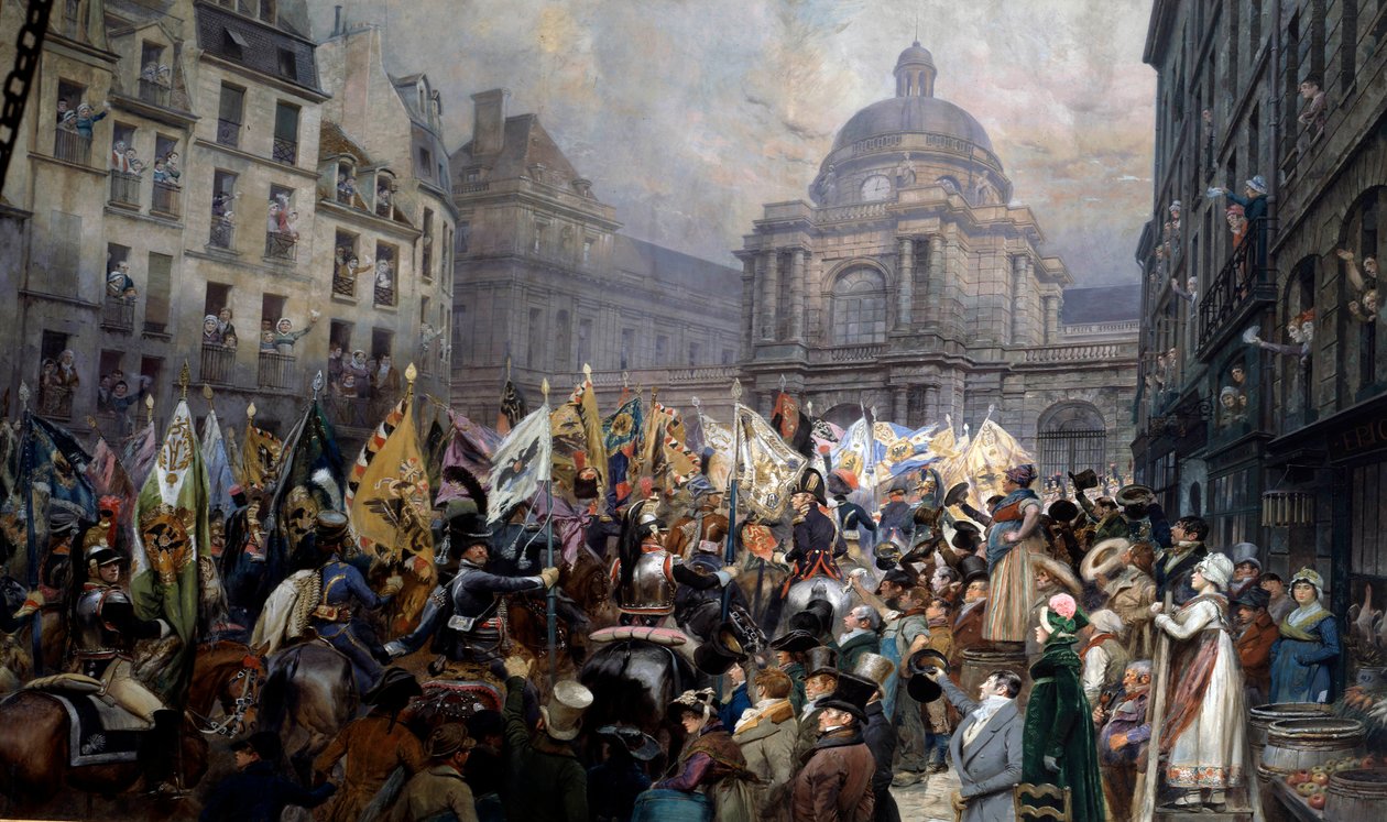 overgivet til trofæernes senat efter slaget ved ulm og austerlitz (1. januar af Jean Baptiste Edouard Detaille