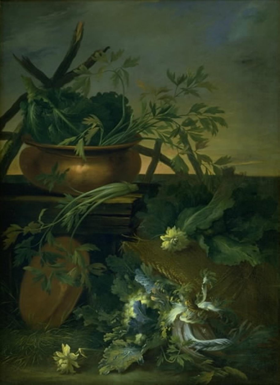 Stilleben. Grøntsager af Jean Baptiste Gaijot Dubuisson