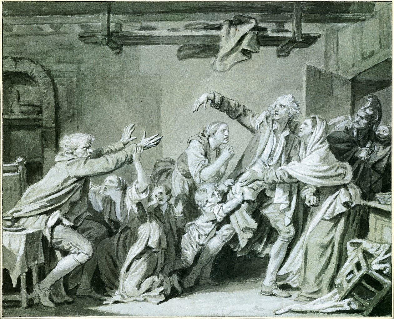 En far forbander sin utaknemmelige søn af Jean Baptiste Greuze