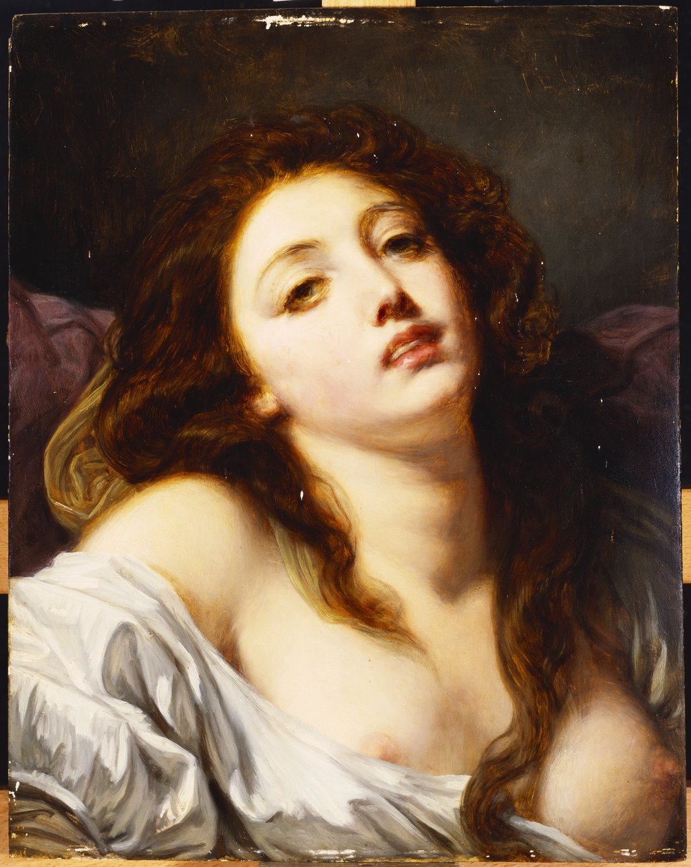 En ung kvinde, brystlængde af Jean Baptiste Greuze