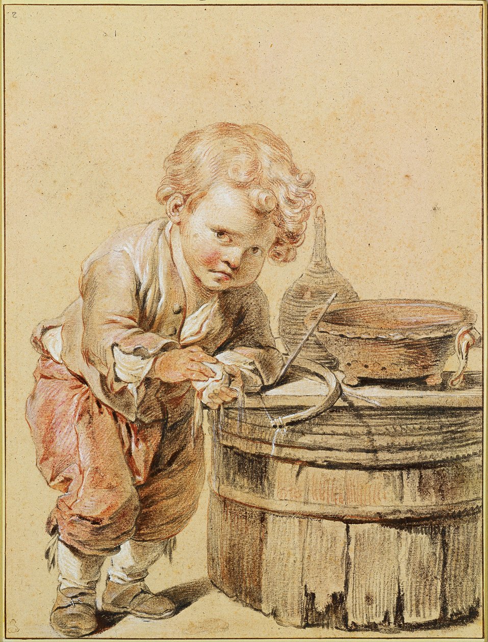 Dreng med et knust æg, ca 1756 af Jean Baptiste Greuze