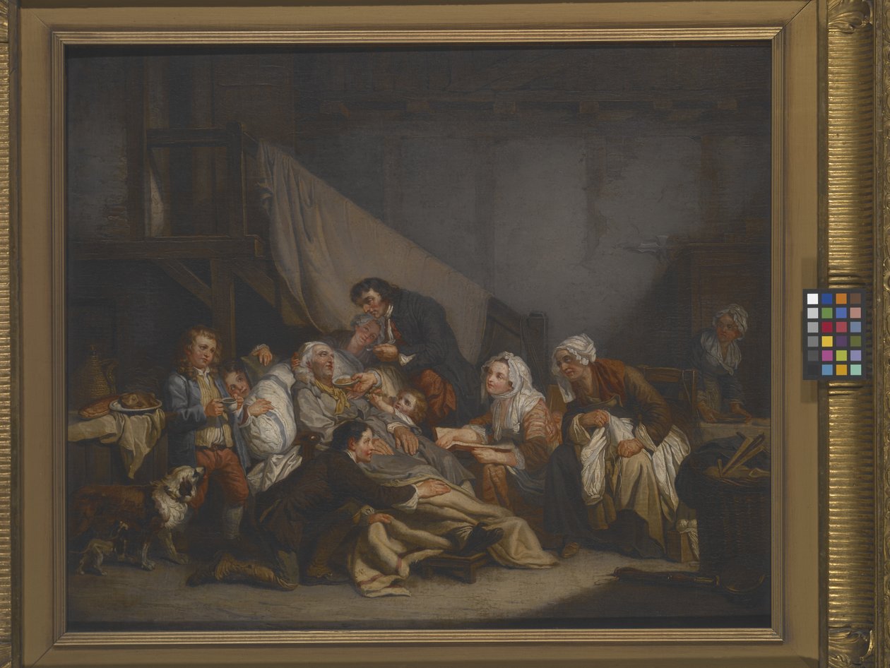 En gammel mands død (olie på lærred) af Jean Baptiste Greuze