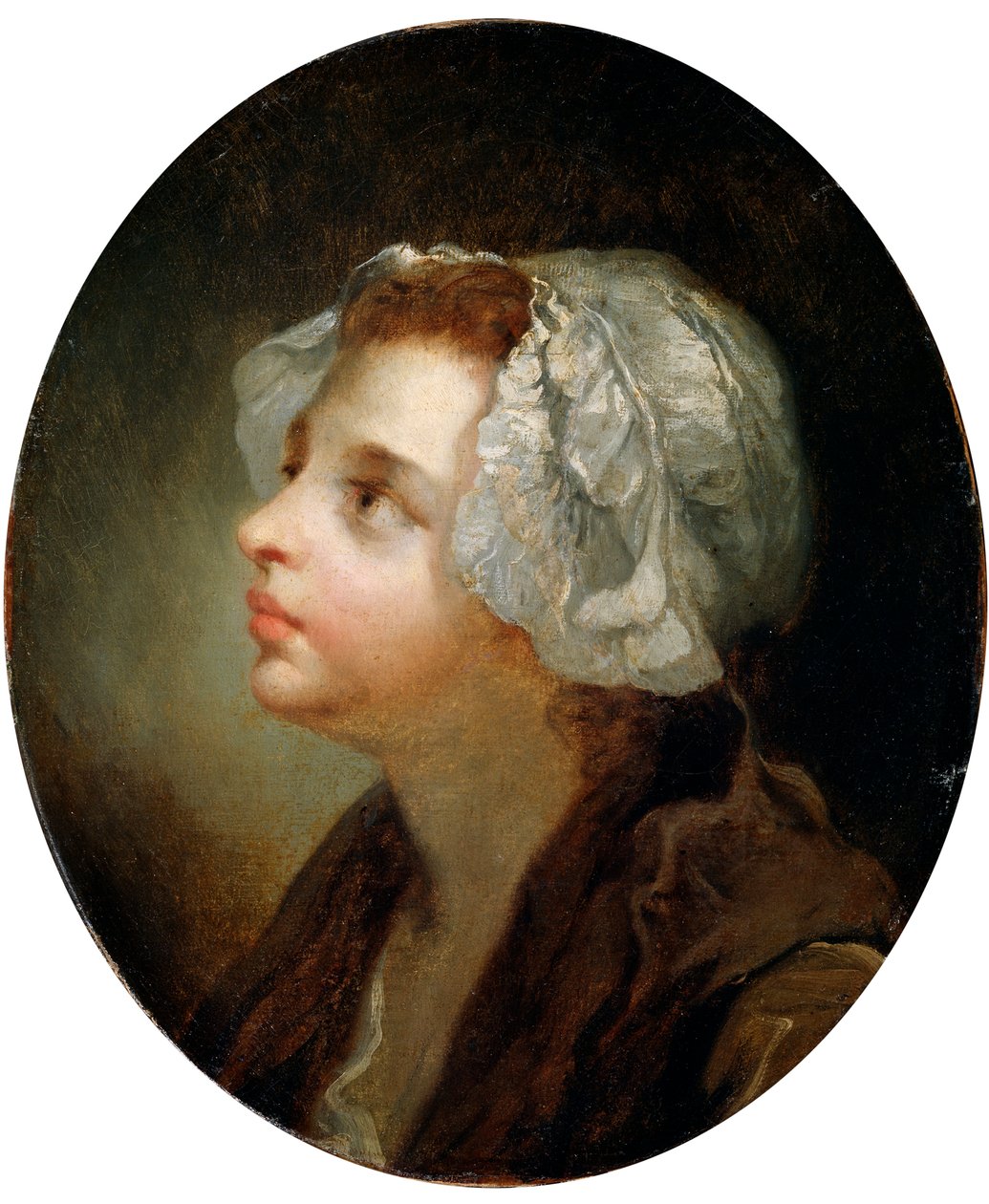 Head of a Girl, 1700-tallet af Jean Baptiste Greuze