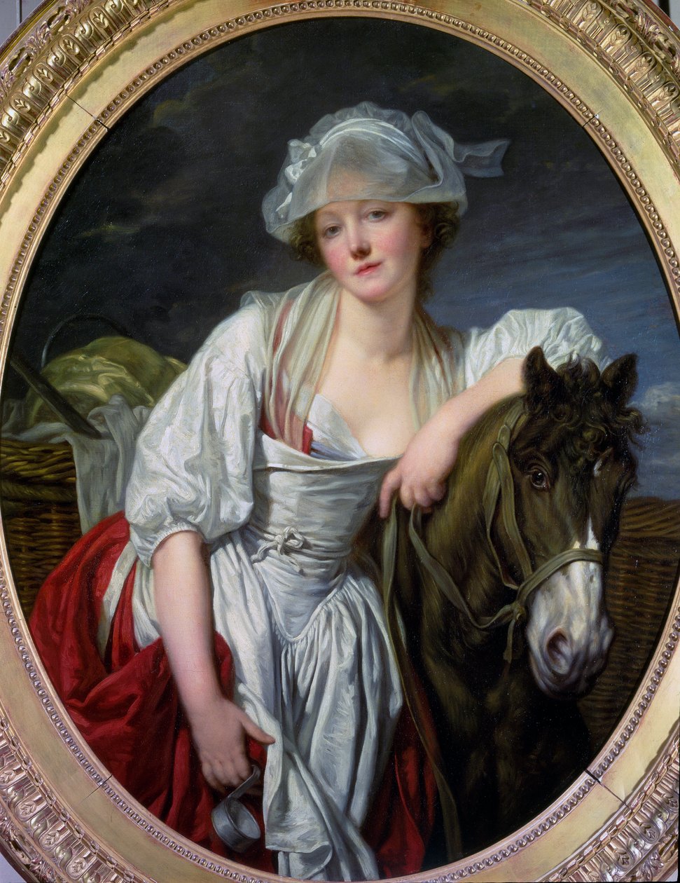 Malkepigen maleri af Jean-Baptiste (Jean Baptiste) Greuze (1725-1805) 1780 søn. 106x86 cm Paris, Louvre-museet af Jean Baptiste Greuze