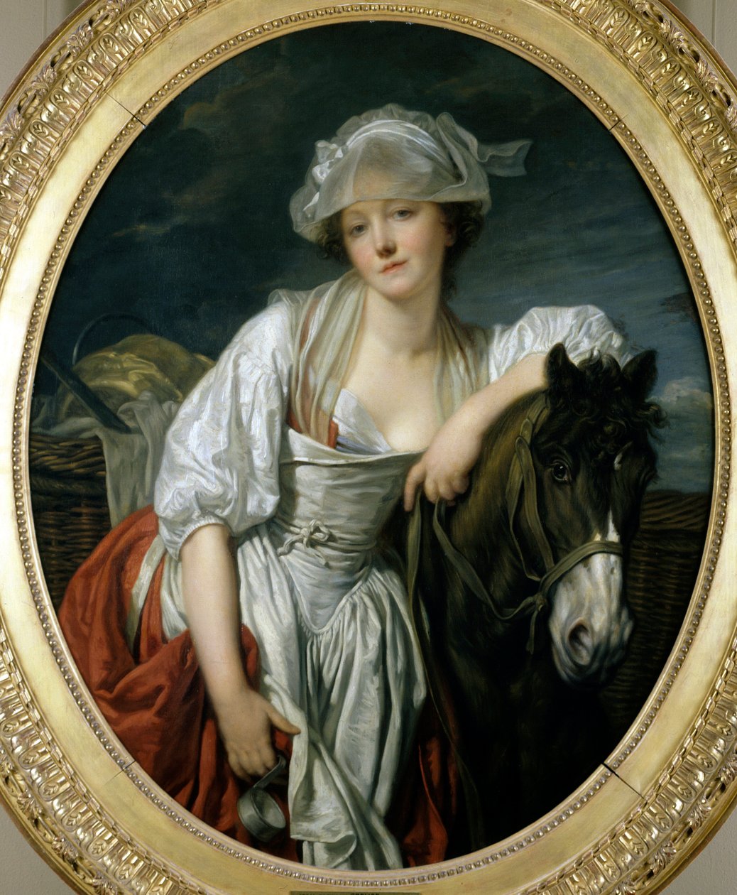 Malkepigen Maleri af Jean Baptiste Greuze (1725-1805) 1700-tallet søn. 1,06x0,86 m Paris, Louvre-museet. af Jean Baptiste Greuze