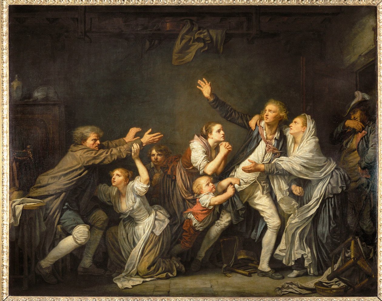 Den faderlige forbandelse ... af Jean Baptiste Greuze