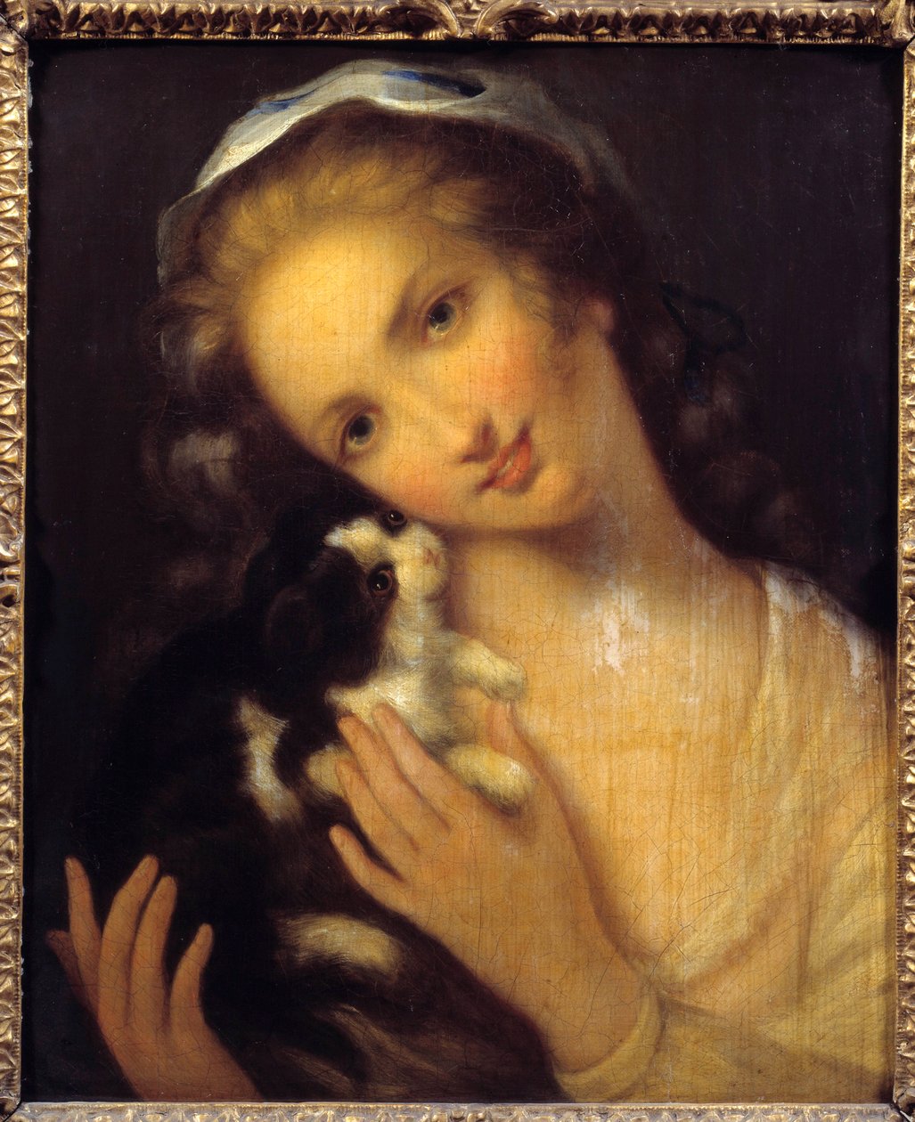 Simplicity En ung pige og hendes kiton af Jean Baptiste Greuze (1725-1805) 1759 af Jean Baptiste Greuze