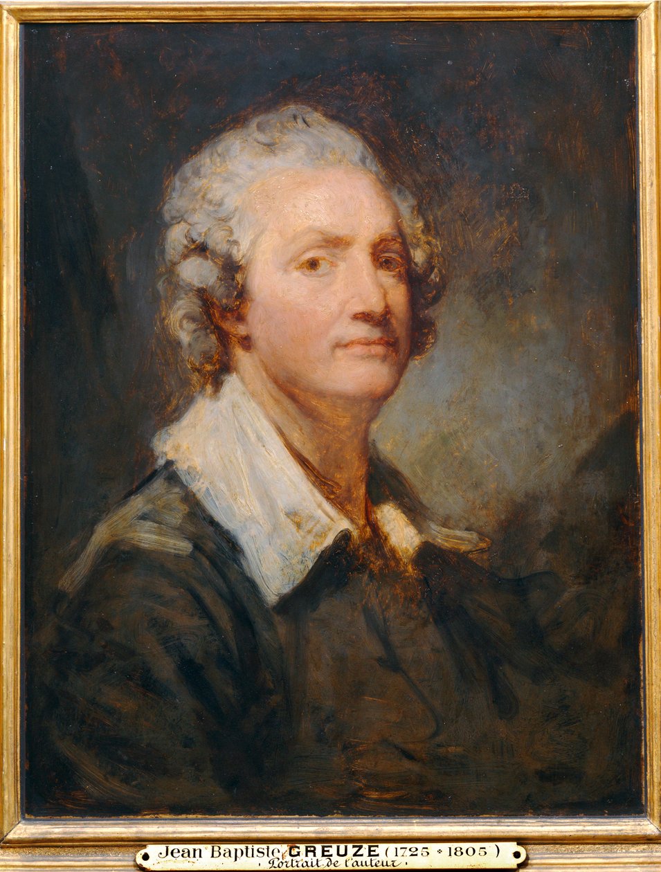 Portræt af kunstneren - Selvportræt ... af Jean Baptiste Greuze