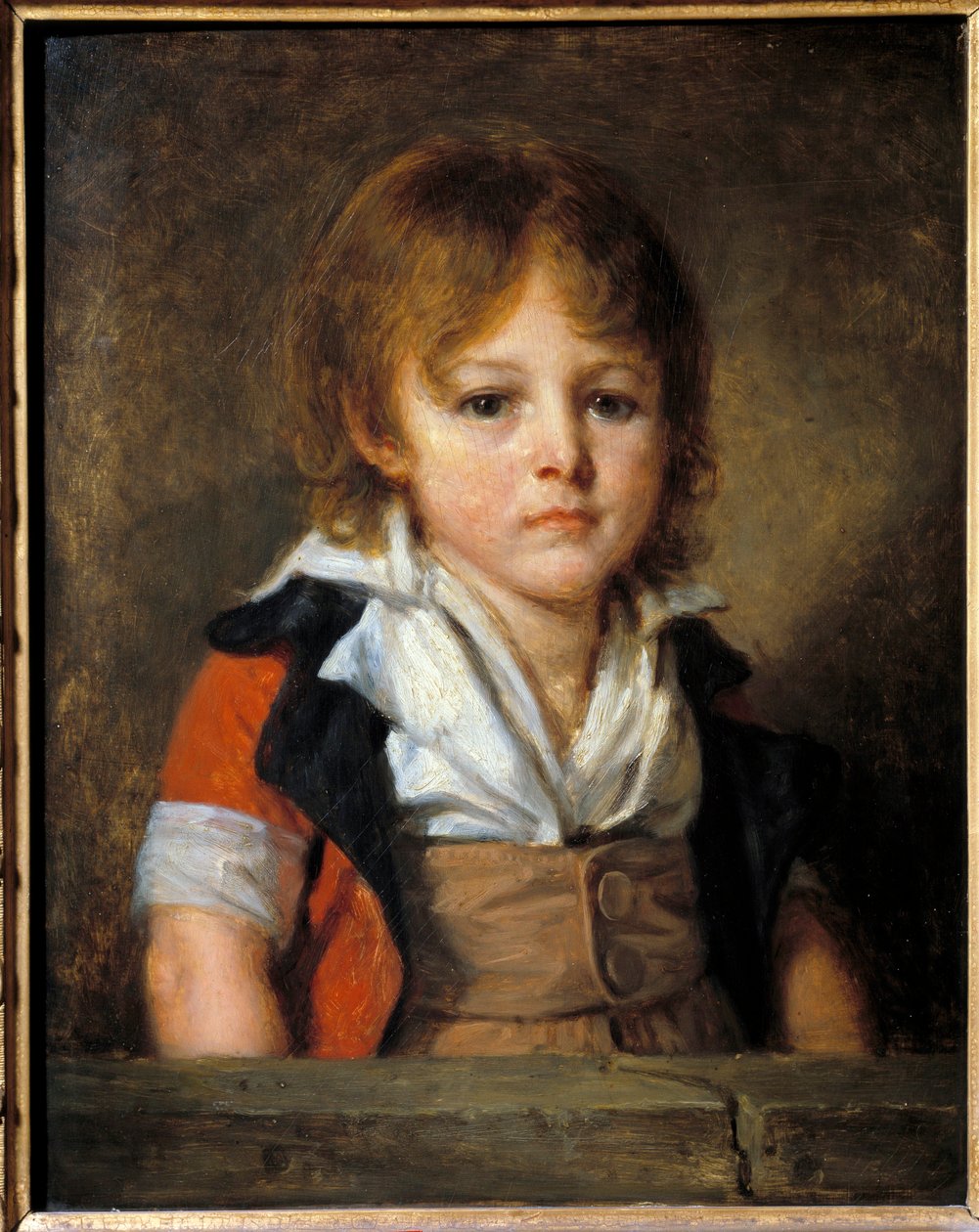 Portræt af Edouard Bertin barn (1797-1871) maler og journalist. Maleri af Jean Baptiste Greuze (1725-1805) 1700-tallet søn. 0,46x0,36 m af Jean Baptiste Greuze