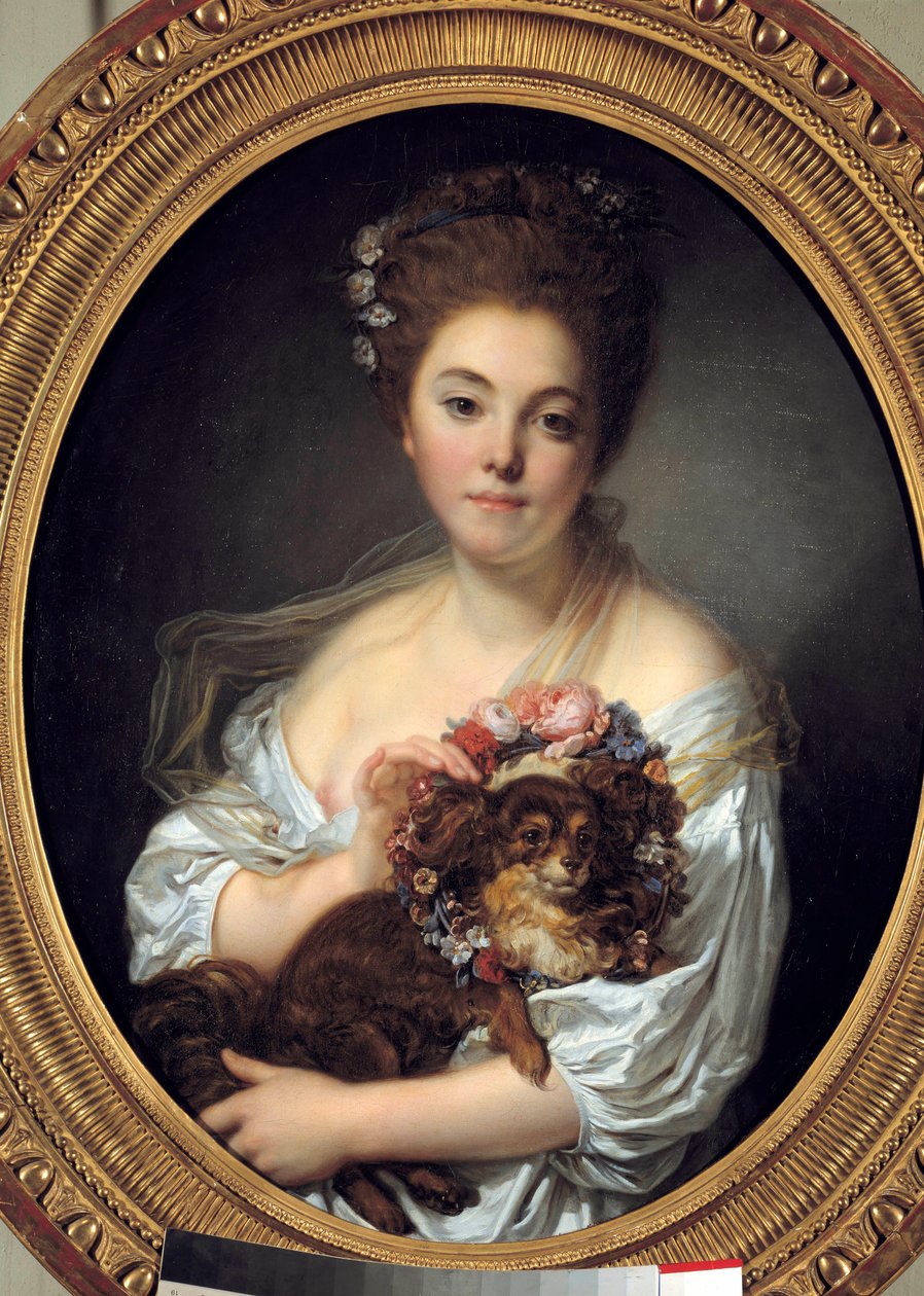 Portræt af Madame De Porcin, maleri af Jean Baptiste Greuze (1725-1805). 1770 ca. Dimension 0,72 x 0,58 m. Vrede. Museum for Skønne Kunster af Jean Baptiste Greuze