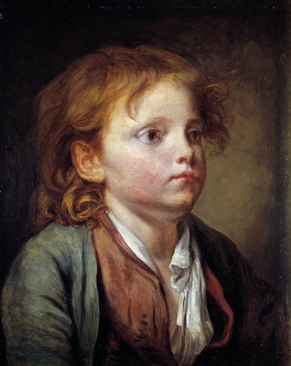 Portræt af en ung dreng Maleri af Jean-Baptiste Greuze (1725-1805). 1700-tallet. Svag. 0,40x0,32 m. Chantilly, Musee Conde - Portræt af en ung dreng. Maleri af Jean-Baptiste Greuze (1725-1805). 1700-tallet. 0,40 x 0,32 m. Conde Museum, Chantilly, Fra af Jean Baptiste Greuze
