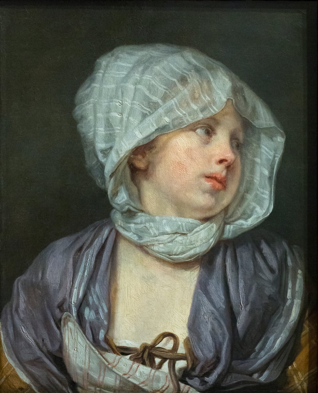 Portræt af kunstnerens kone af Jean Baptiste Greuze