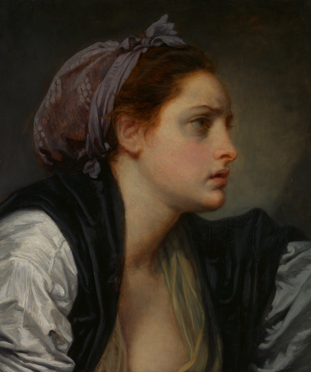 Studieleder af en kvinde, ca. 1780. af Jean Baptiste Greuze