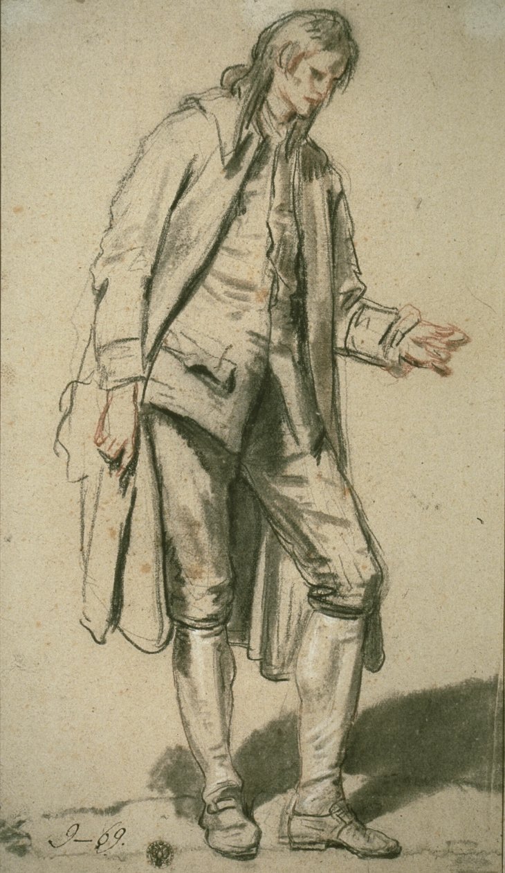 Studie af en brudgom af Jean Baptiste Greuze