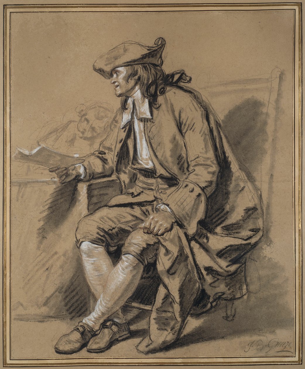 Notaren: Et studie til "Ægteskabskontrakten" af Jean Baptiste Greuze