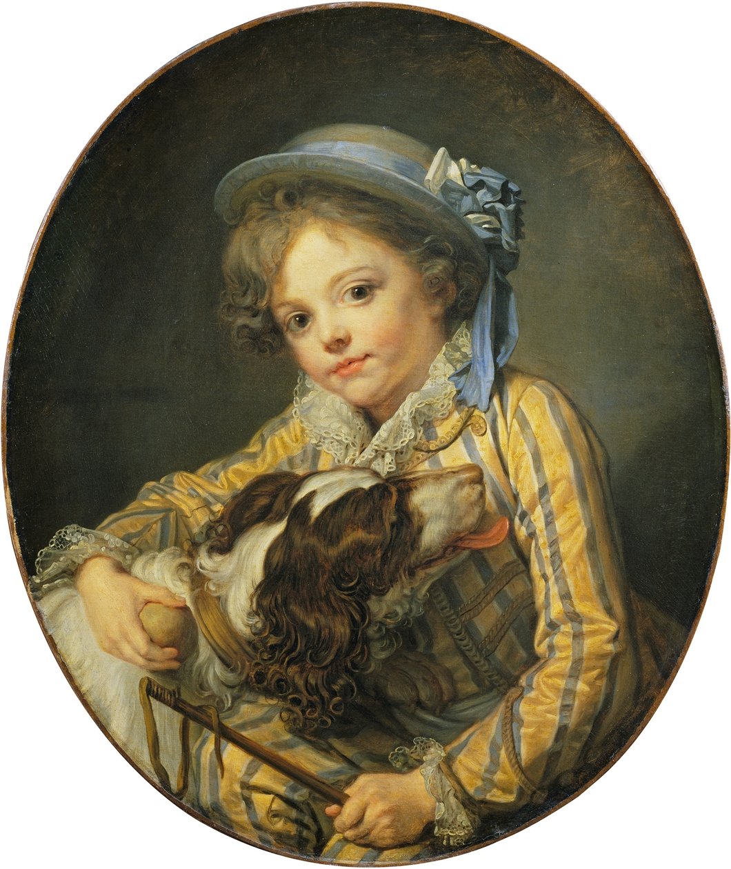 Ung dreng med hund af Jean Baptiste Greuze